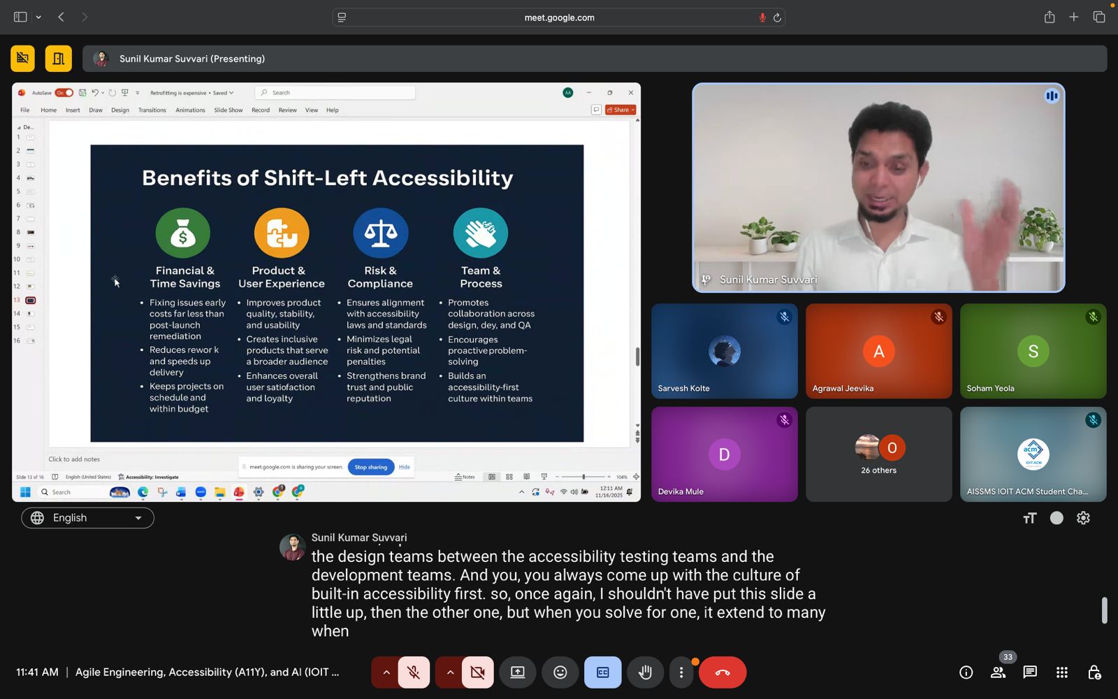 Retrofitting is Expensive: Workshop on Accessibility